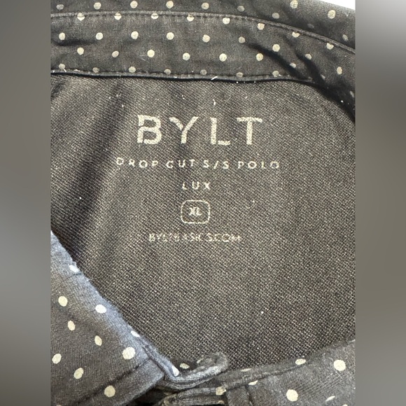 Bylt Basics Lux Polo Shirt Size XL Polka Dot - Picture 3 of 5